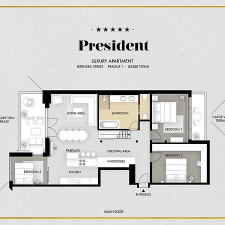 President Apt By Prague Castle, Views Bagian luar foto