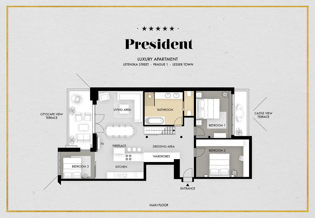 President Apt By Prague Castle, Views Bagian luar foto
